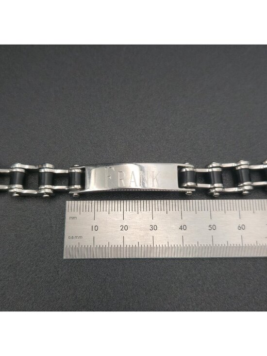 7 Inch Stainless Steel Colibri Frank Love Jean Chain Bracelet A7319 - Picture 6 of 7